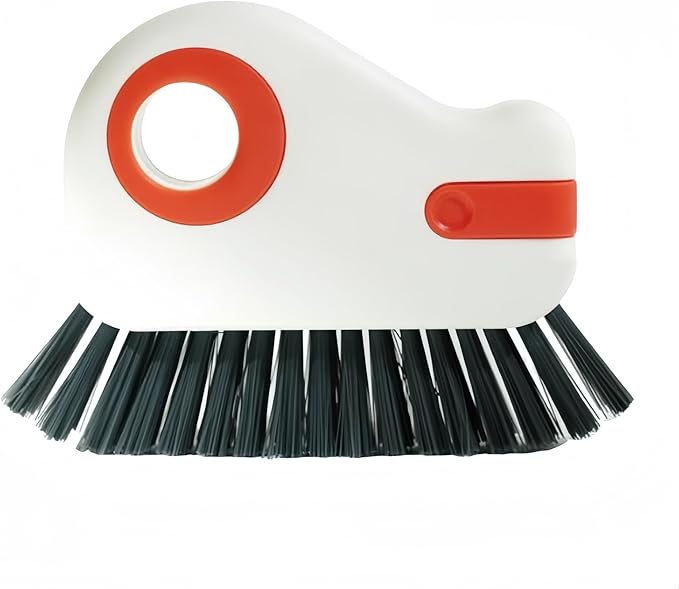 2 in 1 Groove Cleaning Brush Window Track Cleaning Tool, Gap Cleaning Brush，Multi-Function Grout Cleaning Tool(Orange,One)