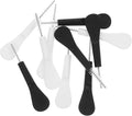 10pcs Multifunctional Gap Cleaning Brushes Small Handheld Grout Scrub Brushes for Kitchen Bathroom Window Edges Black and White