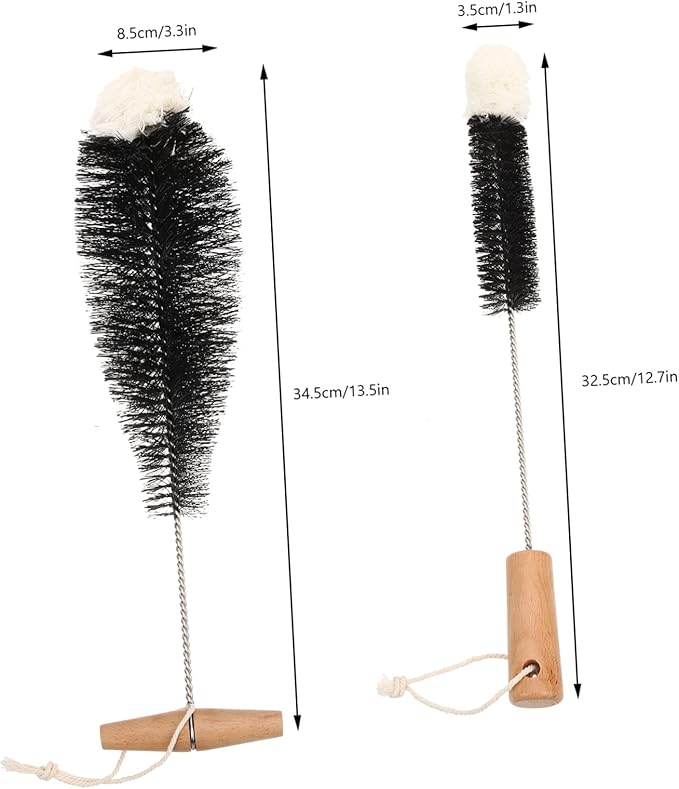 2pcs Bottle Cup Glass Bottle Cleaning Brush Set Multi-Functional Water Cup Brush Grout for Kitchen Cleaning