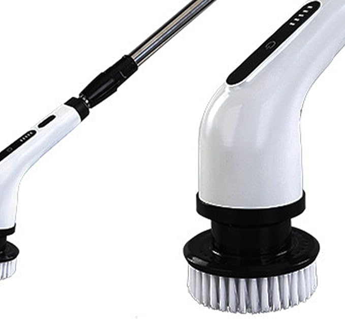 Electric Scrubber, Cordless Multifunction Retractable Handle Power with 9 Brushes, for Bathroom, Kitchen, Automotive Interior