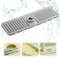 Drowning Pads for Kitchen Faucet,Upgrade Kitchen Sink Splash Guard Silicone Draining Mat for Kitchen Sink Splash Guard,Fast Drying Stone Sink Tray Sink Protectors Sink Faucet Mat (Gray,1PC)