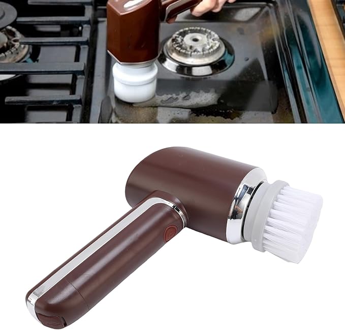 Pssopp Electric Cleaning Brush, Deep Clean Rechargeable Spin Brush Handhold Cleaning Scrubber for Bathroom Kitchen Floor Tile Bathtub