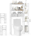 Housolution Over The Toilet Storage with 2 Drawers, 7 Tier Over Toilet Bathroom Organizer with Height Adjustable Shelves and Hooks, Space Saver Above Toilet Rack for Bathroom/Restroom/Laundry, White