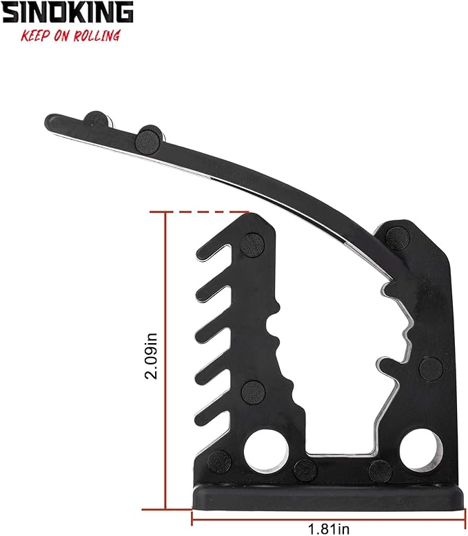 SINOKING Rubber Clamp Shovel Mount, Rubber Holder for Tools & Equipment up to 1" in Diameter, Heavy-Duty Pole or Shovel Clamp for Boat, Truck, ATV, Wall Mount or MOLLE Panel – (Pack of 2)