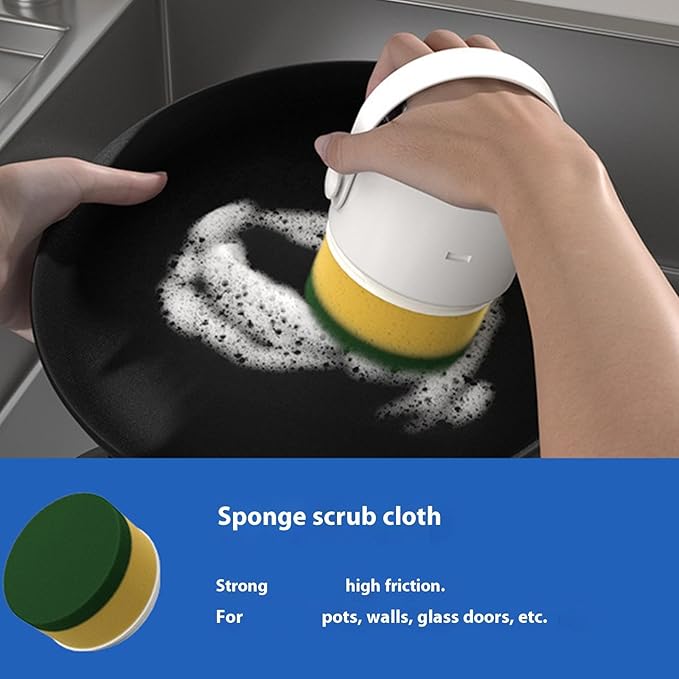 Rechargeable Electric Scrubber Ergonomic Grip Heavy Duty for Shower Sink Appliances Bathroom Cleaning Brush