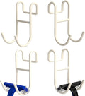 White Shower Caddy Hooks - Razor Hanger and Holder, Shelf Hooks for Loofah - 4 Pack
