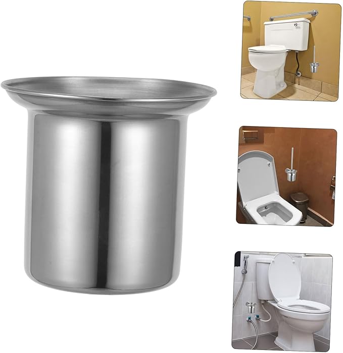 Mikinona Bathroom Cleaning Brush Holder Stainless Steel Plunger Holder Brush Storage