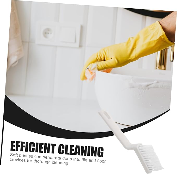 2pcs PP Scrub Brush for Tile and Floor Cleaning Multifunctional Grout Cleaner with Handle for Bathroom Kitchen Baseboards Showers Efficient Floor Scrubber Tool