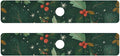 Christmas Green Berries Needles Kitchen Sink Splash Guard Faucet Mat Diatomite Absorbent Pad for Bathroom RV 30x5.4in 2PCS water