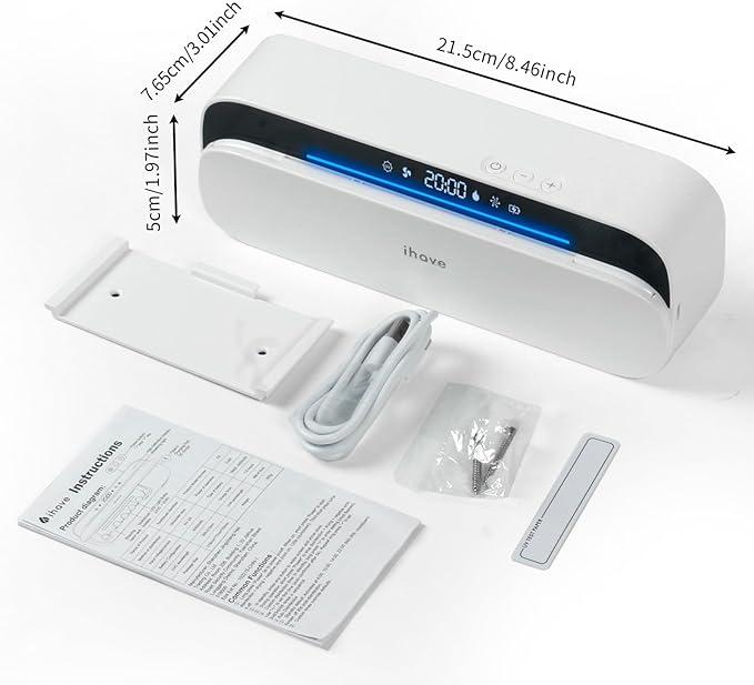 iHave Toothbrush Sanitizer Holder with 360° Disinfection, Mold & Odor Removal | Auto-Cycle UVC, 100M Ions & Fan Drying | Wall Mounted 5-Slot Toothbrush Holders for Bathrooms,Toothbrushes & Razor