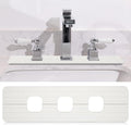 3 Square Hole White Faucet Mat for Kitchen Sink 16.14" x 4.49" Kitchen Faucet Absorbent Mat Diatomite Splash Guard for Sink Quick Drying Stone Drip Catcher for Bathroom Counter