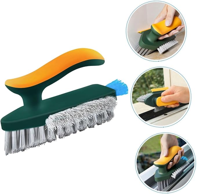 minkissy Multi-Functional Indoor Crevice Cleaning Brush for Kitchen Bathroom Grout Scrub Brush for Dead Corners Gentle Design