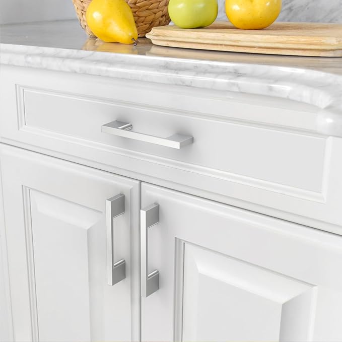 Amerdeco 10 Pack Polished Chrome Cabinet Pulls 3 Inch(76MM) Hole Centers Kitchen Cabinet Handles Cabinet Hardware Kitchen Handles for Cabinets Cupboard Handle Drawer Pulls ZH0060