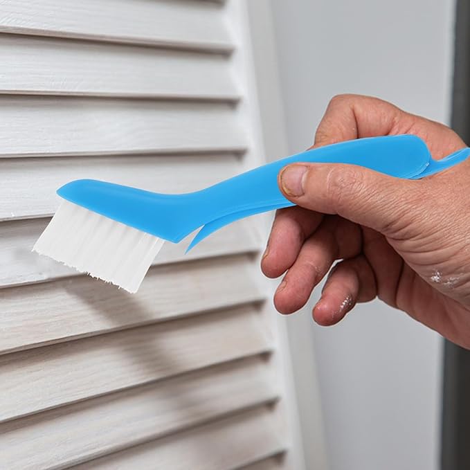 Wakauto Crevice Cleaning Brush Foldable Soft Scrub Brush Multifunctional Window Track Groove Cleaning Tool for Kitchen Blue