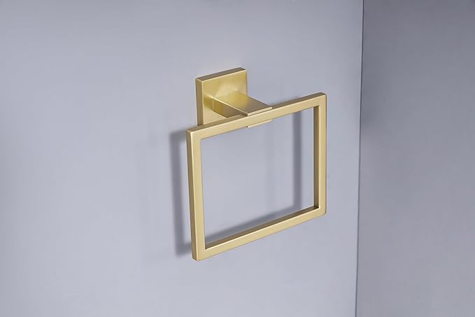 10 Pack Brushed Gold Bathroom Hardware Set - SUS304 Stainless Steel Wall-Mounted Towel Bar, Holder & Racks, 23.6 Inch
