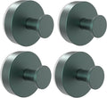 Vacuum Suction Cup Hooks for Shower 4 Pack, Heavy Duty Aluminum Alloy Towel Hooks for Bathroom Kitchen Glass Tile Mirror Wall No Drill Removable Robe Loofah Coat Suction Hooks Hanging-Green