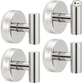 Towel Hooks Shower Suction Hook Towel Hanger for Bathroom Hanging Coat, Robe, Removable Wall Mounted Hook for Bedroom Kitchen Hotel Pool Chrome(4-Pack)