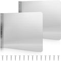 Therwen 2 Pcs Stainless Steel Side Splash Guard for Sink 26 x 20 Inch Wall Mount Guard with Screws Commercial Restaurant Hand Sink and Compartment Prep Sink Kitchen Sink Splash Protector Supply