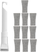 BESPORTBLE Crevice Cleaning Brush Set with 10 Replaceable Dish Scrub Brushes Multi-Purpose Kitchen and Bathroom Detail Cleaning Kit for Sink, Grout, and Tight Corners