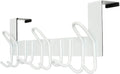 SKOLOO Over The Door Hooks - for Doors up to 1-3/4'' Thickness, Metal Door Hanger with 11 Hooks, Over The Door Hanger for Coats, Hats,Towels, White
