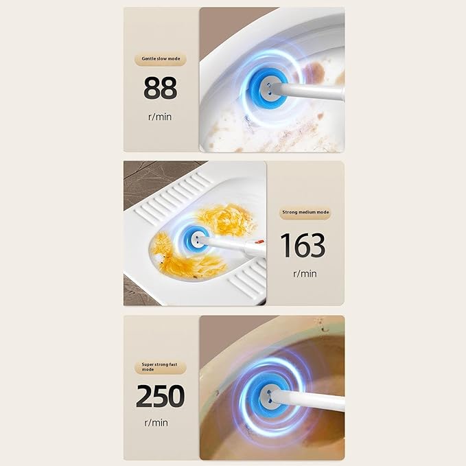 Electric Rotating Toilet Brush Wall Mounted with Throwaway Head 360 Degree Scrubber Tool for Stubborn Stain Wall Mounted Electric Toilet Brush