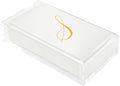 REBECCA LUXURIOUS Acrylic Guest Towel Napkin Holder, Hand Towel Tray, Bar Napkin Holder, Bathroom- Closet Organizer, Clear Vanity Storage for Shelf, Counter, Store Makeup, Cosmetics, Toiletries, 9"x5"