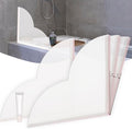 Shower Splash Guard for Bathtub - 2 Pack Bathtub Corner Splash Guard with Glue, Bath Tub Shower Splash Guard Topper, Water Shield, Splash Protector, Adjustable Angle, Enhanced Adhesive, Acrylic
