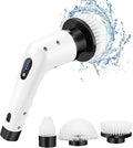 Electric Spin Scrubber, Power Cleaning Brush with 3 Replaceable Heads, Cordless Waterproof Power Dual Speed Shower Cleaning Scrubber for Bathroom, Shower, Car, Tub, Tile, Floor