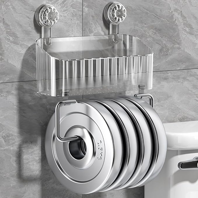 Shower Caddy, Strong Suction Shower Shelf Organizer, Bathroom Removable (Green)