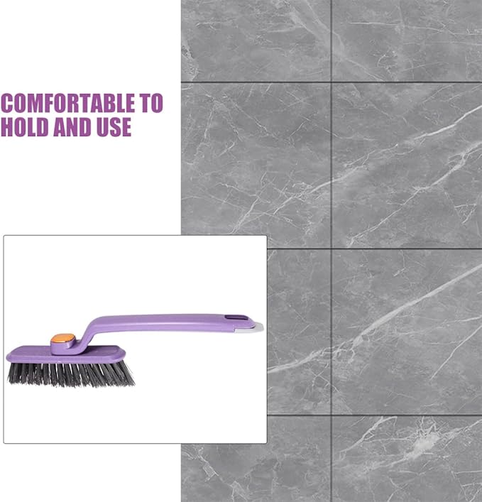 Rotating Cleaning Brush 2pcs Set Hard Bristle Scrub Brush for Household Small Spaces Bathroom Tile Grout Window Track Cleaning Tool Random Color Random Color