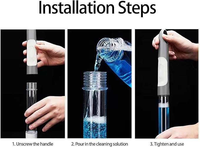 Electric Toilet Brush with USB Rechargeable Motor Scrubber for Easy Deeping & Detachable Head Automatic Scrubber with Long Handle