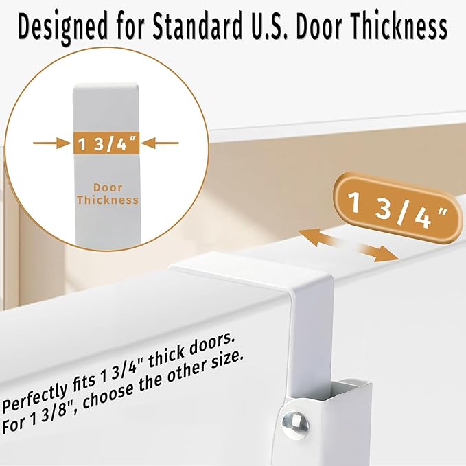 Over The Door Clothes Hanger Rack Foldable Space-Saving Over The Door Hooks for Laundry Drying Bathroom Towels & Home Office(White)