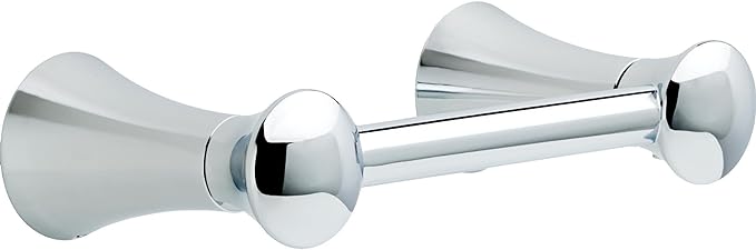 Delta Lahara (1-Pack) Toilet Paper Holder Polished Chrome Tissue Roll Holder for Bathroom Organization and Storage Pivoting Toilet Tissue Holder Wall Bathroom Accessories 73850
