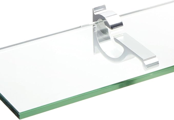 Spancraft Glass M-4.75x27-Chrome Monarch Glass Shelf, Chrome, 4.75" x 27"