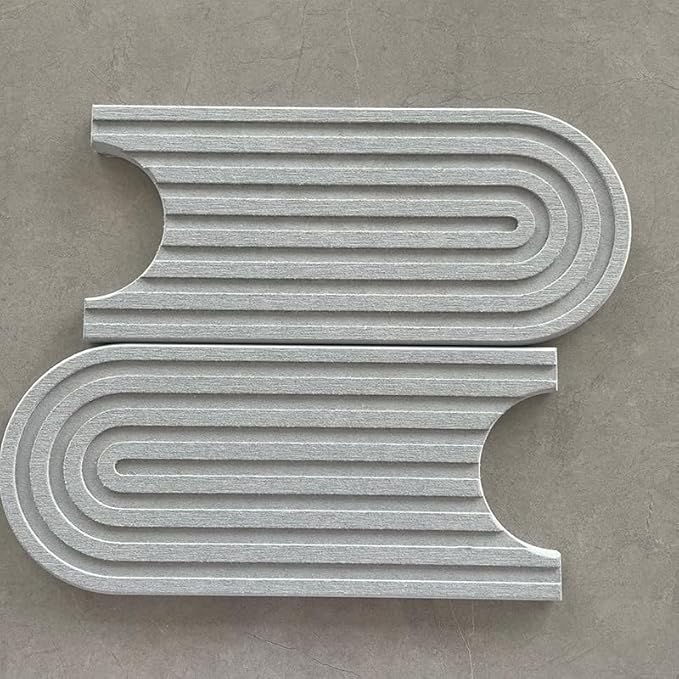 faucet mat for kitchen & bathroom stone drying mat for kitchen counter sink faucet mat splash guard behind faucet diatomite stone sink tray Sleek Curved Edge(light gray,23.6" x 4")