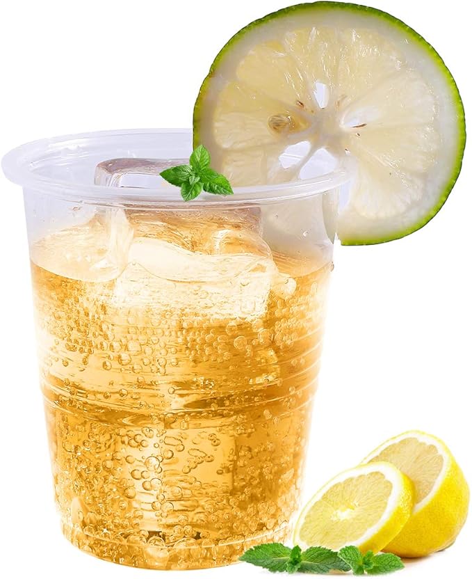 300 Pack 5 OZ Clear Plastic Cups,Disposable Mouthwash Cups,5 Ounce Cold Party Drinking Tumblers Ideal for Whiskey, Drinking Tasting, Food Samples