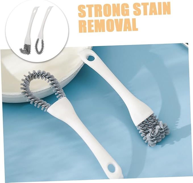 2pcs Multifunctional Crevice Cleaning Brush Set, Handheld Kitchen and Bathroom Grout Brushes for Dead Corner and Gap Cleaning, Sturdy Scrub Tools for Stove, BBQ, Window Tracks,