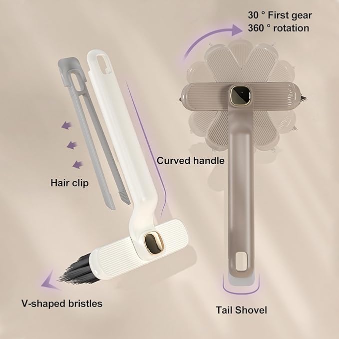 Cleaning Brush,Multi-Function Rotating Brush,360° Rotating No Dead Corners,Cleaning Tools for Household Use, Home, Kitchen, Bathroom,Window,Vehicle,Faucets,Toilet,Grout Purple 3pcs
