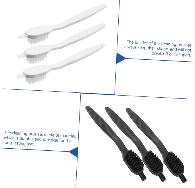 Ciieeo 10pcs Nylon Kitchen Cleaning Brushes for Juicers and Electric Appliances Plastic Handle Multipurpose Small Scrubbers for Blender Stove Refrigerator Maintenance