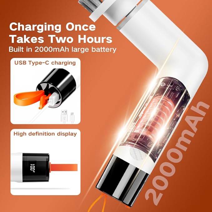 Electric Spin Scrubber, Bathroom Scrubber Shower Scrubber for Cleaning Tub Tile Floor Window Kitchen Sink, Power Scrubber Cleaning Brush with 5 Replaceable Brush Heads