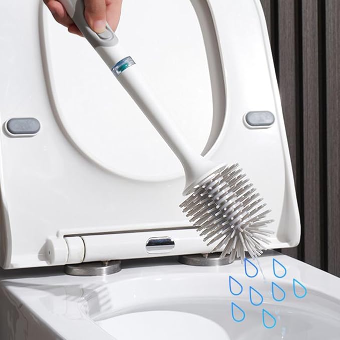 Toilet Bowl Brush and Holder | Toilet Scrubber - Long-Handle Ergonomic Attachment Scrubber Cleaning Tool Scrub-Resistant Bristles for Apartment Shower Bathroom RV Grout Restoration Sink Stone Floor