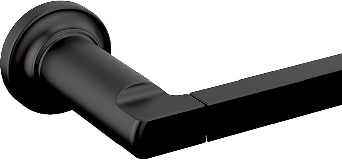 DELTA FAUCET 78955-BL Tetra Pivot Arm Toilet Paper Holder Bath Hardware Accessory in Matte Black
