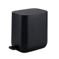 1.85 Gallons 7 Liters Slim Small Kitchen Trash Can with Lid Soft Close Dust Bin Step Pedal Garbage Waste Home Bathroom Office ABS Smooth Washable Cubo de Basura Cocina Black