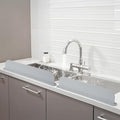 19.29 inch Kitchen Sink Splash Guard, Silicone Sink Baffle Splash Guard, Backsplash Protector for Kitchen Countertop & Bathroom Bathtub with Non-Slip Strong Suction, Gray, Pack of 2