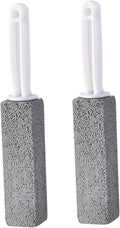 Pumice Toilet Brush, Hard Watermark Remover Cleaning Stone, Suitable for Tile Grout Rust Grill Toilet Bowls (2pcs)
