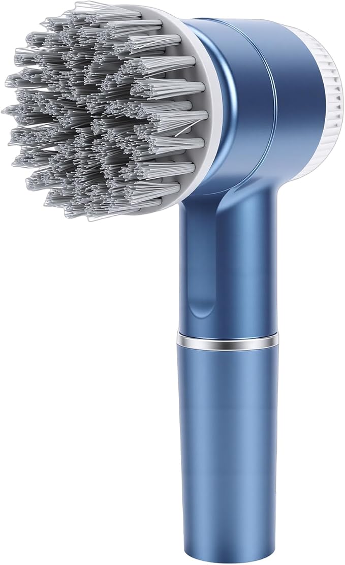 Diydeg Electric Spin Scrubber, Rechargeable Cordless Cleaning Brush, Water Proof Shower Scrubber with 5 Replaceable Brush Head and 3 Speed Setting for Bathroom, Kitchen and Window