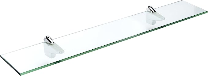 Spancraft Glass F-12x14-Chrome Falcon Glass Shelf, Chrome, 12" x 14"