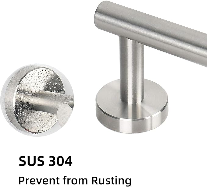 Bathroom Towel Bar, 24 Inch Towel Racks for Bathroom Wall Mounted, Heavy Duty Bathroom Towel Holder Organizer, Stainless Steel Home Towel Rod, Brushed Nickel