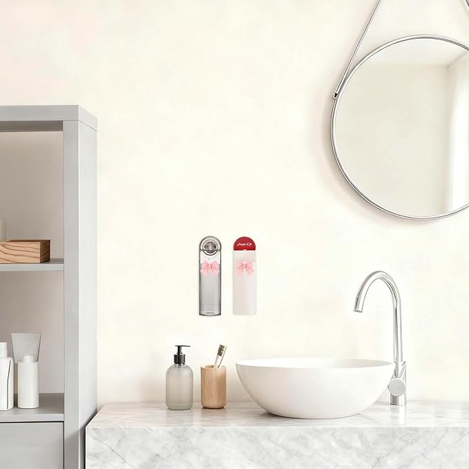 uxcell Electric Toothbrush Holder, Wall Mounted Plastic Toothbrush Organizer Suction Cup Storage Organizer Stand for Bathroom Tooth Brush Toothpaste Storage, Creamy White