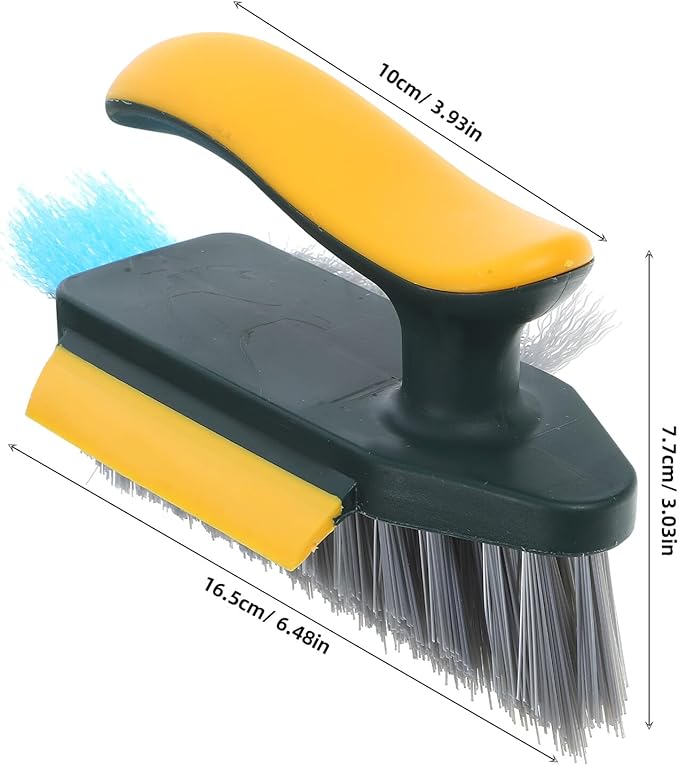 Cabilock Bathroom Cleaning Crevice Brush for Small Spaces, Hard Bristle Toilet Scrubber Brush with Ergonomic Handle, 1pcs Household Cleaning Tool for Bathroom, Window, and Floor Grooves